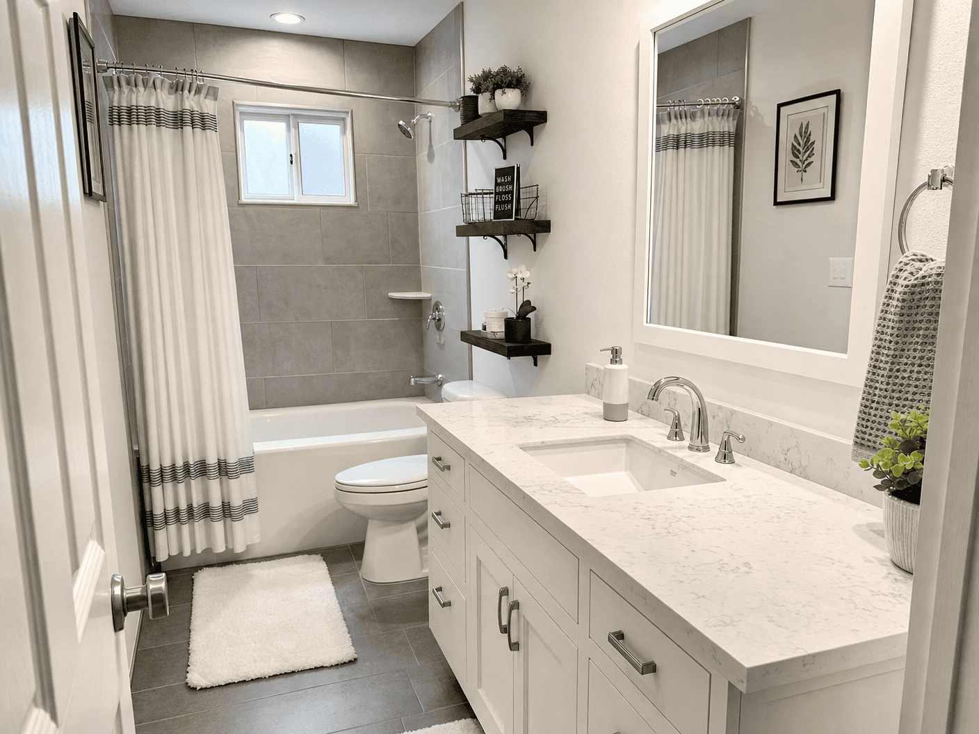 Bathroom after our cleaning service