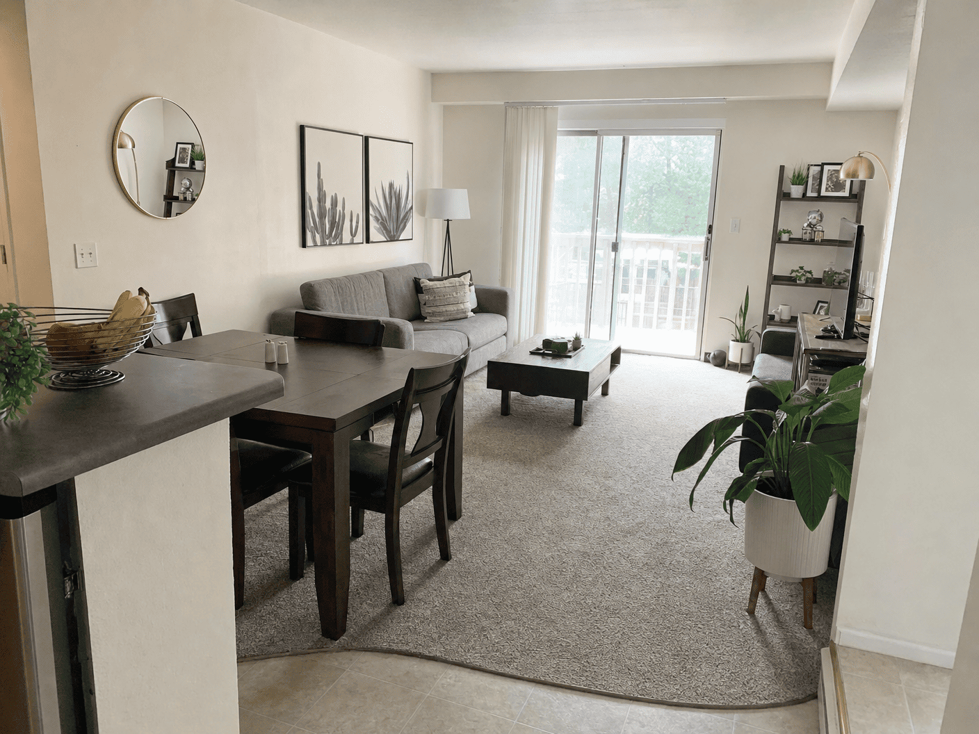Apartment living room after our cleaning service